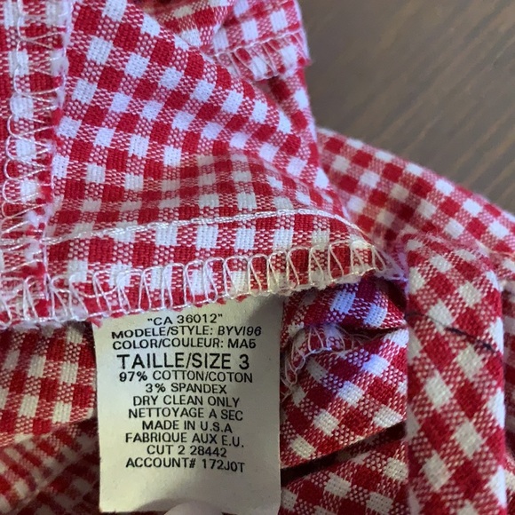 Rampage Red and White Gingham Pattern Stretchy Dress - Women’s Size 3 - Picture 7 of 8